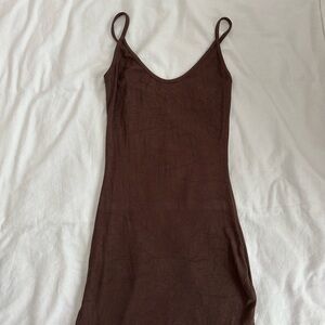 Commense Brown Bodycon Dress